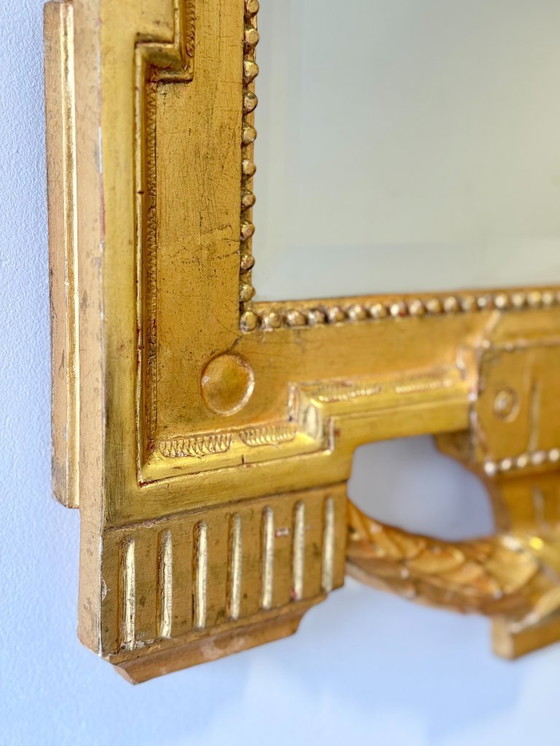 Image 1 of Miroir de style Empire avec cadre doré