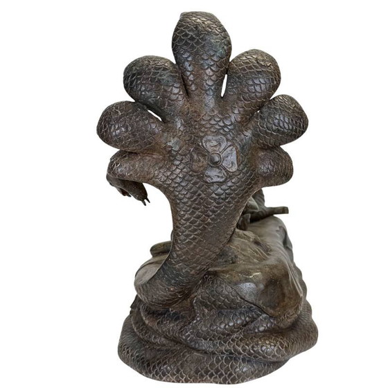 Zware Khmer Vishnu Beeld (12.2 kg) – Beeldhouwkunst, Brass (photo 9 of 19)