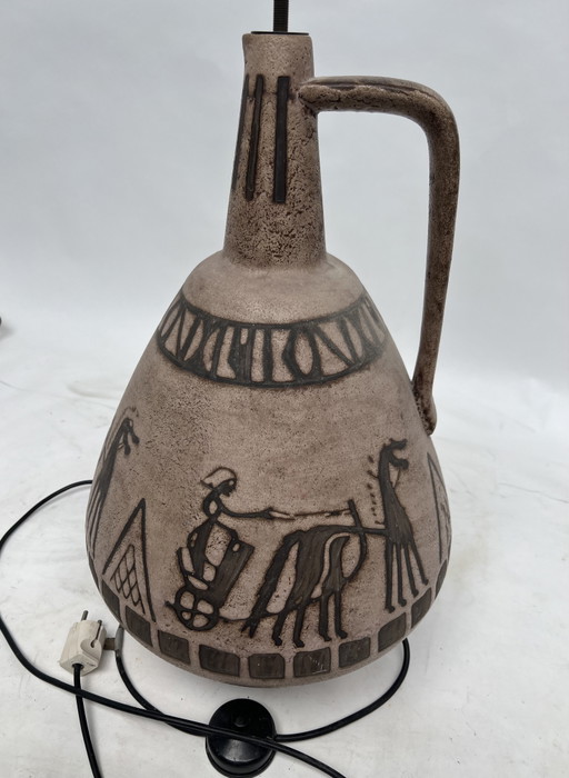 Vintage Ceramano Agina vase/lamp - Hans Welling 1960s
