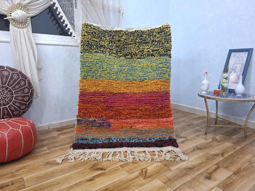 Tapis berberi multicolori in lana 200x150 cm