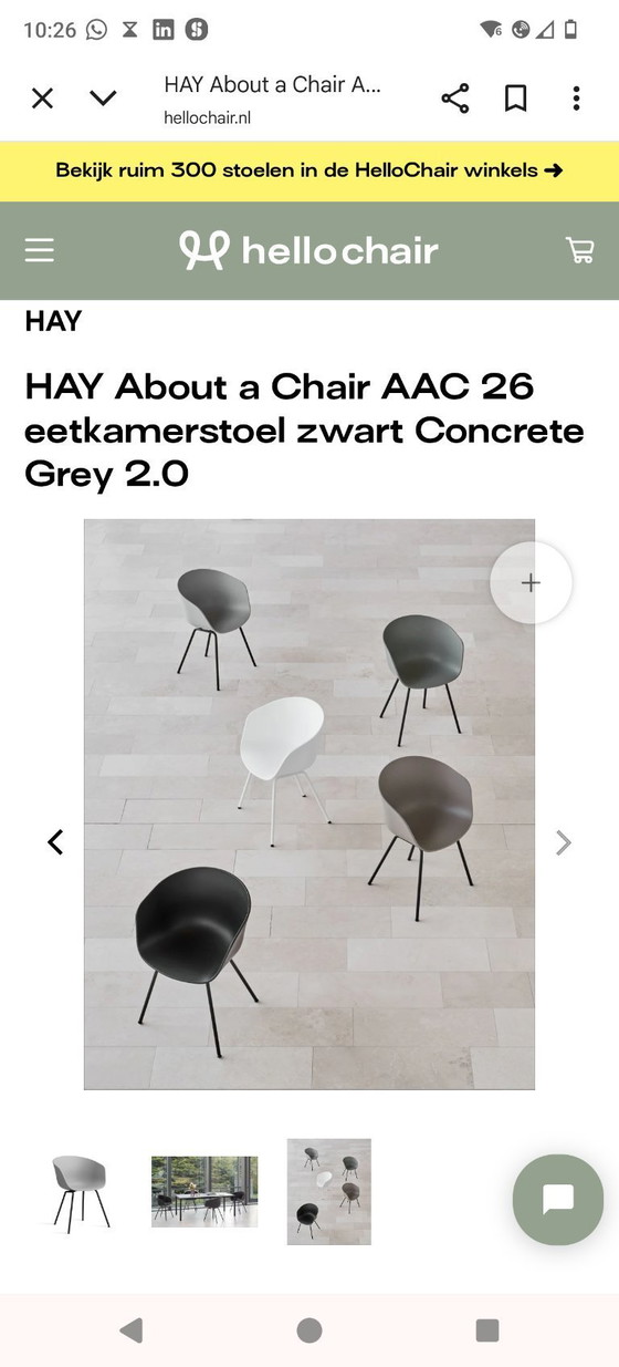 Image 1 of 4x Hay aac about a chair grijs