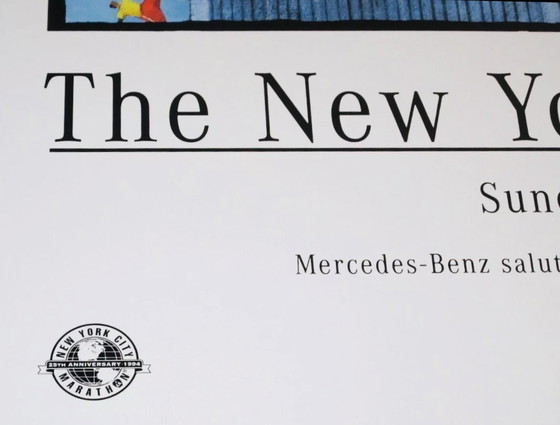 Image 1 of Dave Cutler: The New York City Marathon Poster "World Trade Center" 1994.