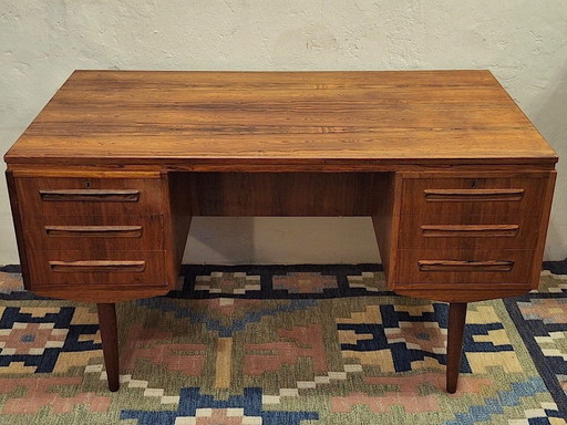 Scrivania bifacciale in palissandro di metà secolo di J Svenstrup per A P Mobler, Danimarca, anni '60