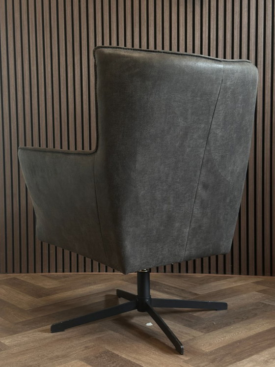 Draai Fauteuil Moos Graphite 80x75cm – Sitdesign, Draaistoelen, Textile (photo 5 of 8)