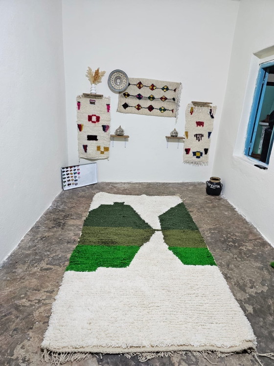 Handgemaakt Groen Berbertapijt 140/260cm – Vloerkleden en tapijten, Wool (photo 4 of 9)