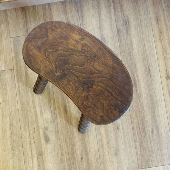 Vintage spool-leg stool – Wood (photo 13 of 13)