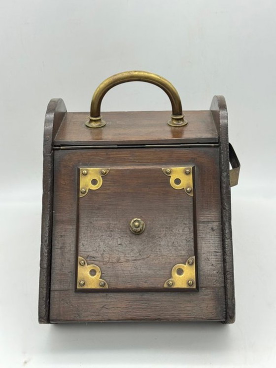 Image 1 of Victorian Bin - Mahogany - 1850-1900 - coal scuttle , reading tray