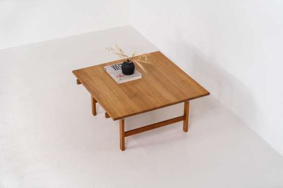 Image 1 of Table basse en chêne de Hans J. Wegner pour Andreas Tuck (Danemark, années 1950).