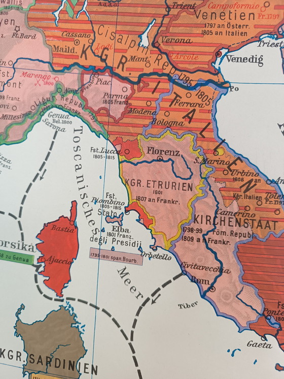 Image 1 of German School Map: Napoleon's Campaigns