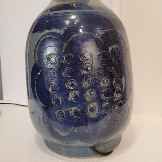 Image 1 of Tischlampe, glasierte Keramik, Hanne Stentøj, Skandinavische Moderne, 60er Jahre - Dänemark