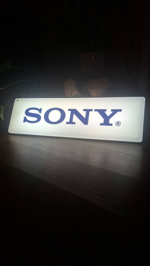 Vintage SONY Leuchtreklame – Original Händler-Werbeschild – decoratieve objecten, Plastic