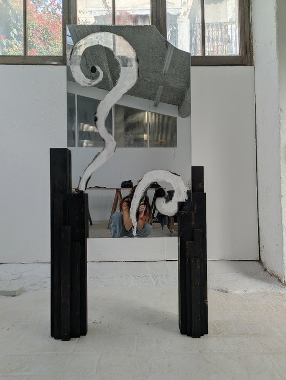 Image 1 of Burn to Born - Handgemaakte spiegel van PONCE STUDIO