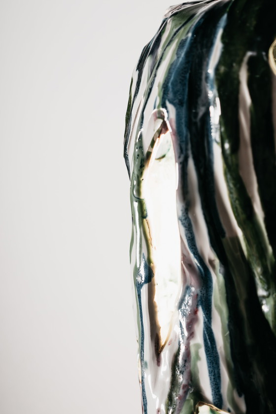 Image 1 of Ernesto Treccani Attr. Ceramic Table/Floor Lamp Modern Design