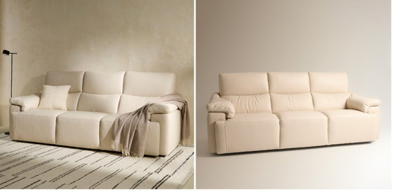 2 Natuzzi Jefferson leren banken (samen of apart) met 3 en 4 zitplaatsen – 3-5 zitsbanken, Leather (photo 3 of 5)