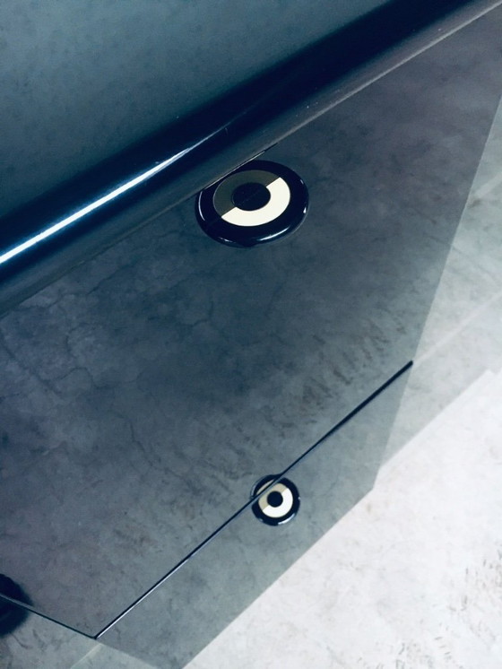 Image 1 of Postmodern Design Highboard Bar Chest by Luigi Saccardo for Gasparello, Italy 1980's