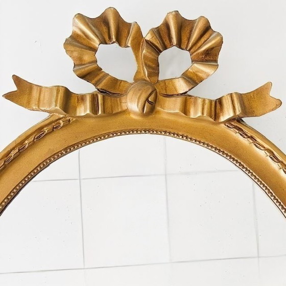 Image 1 of Ovaler Barockspiegel im gustavianischen Stil aus der Mitte des 20. Jahrhunderts, 1960er Jahre
