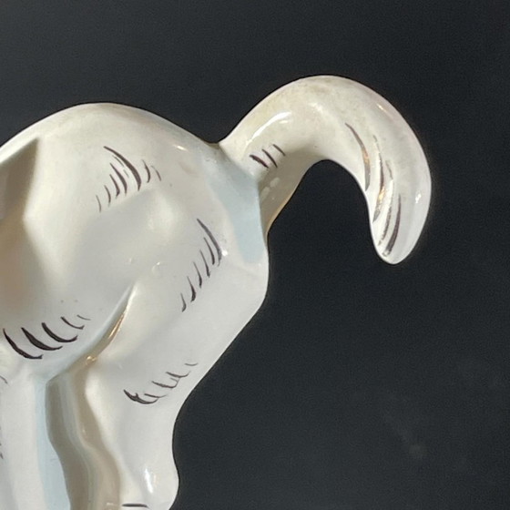 Fermacarte Art Déco Asimmetrici in Cromo Bianco Blu & Ceramica, Anni '30, Set di 2 – Oggetti decorativi (photo 6 of 17)