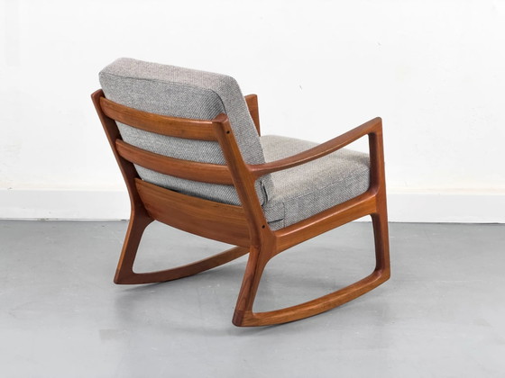 Senator Rocking Chair in Teak by Ole Wanscher for Cado, 1974, Wool, Mid Century Modern (photo 18 of 31)