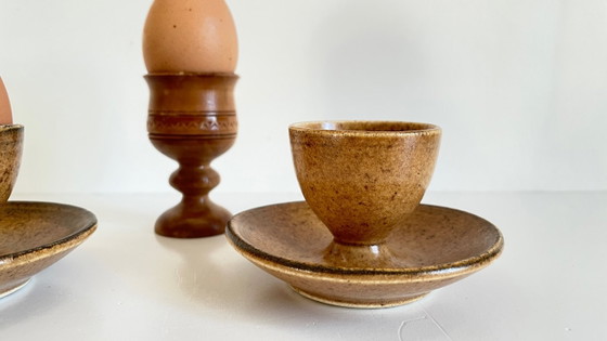 Ceramic and Wood EGG CUPS VINTAGE – Crockery (photo 11 of 15)