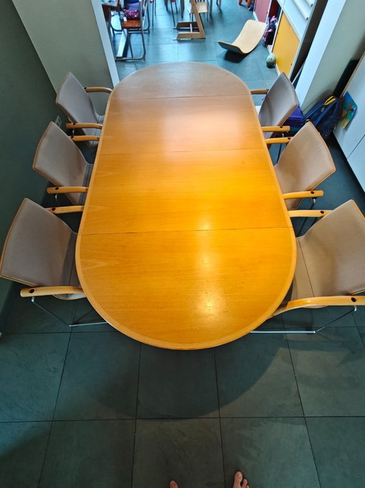 Mesa Thonet con 6 sillas
