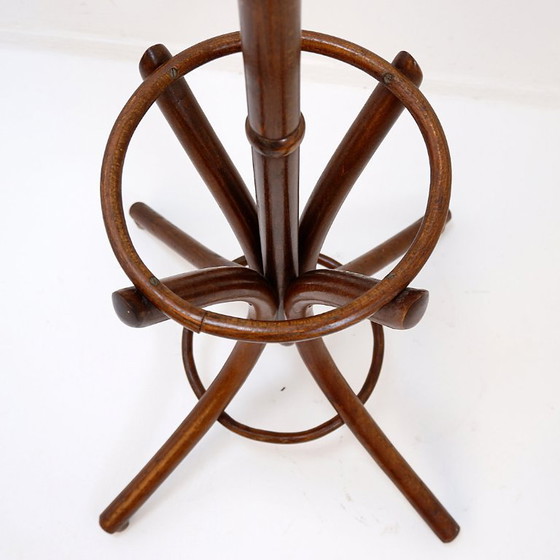 Image 1 of Appendiabiti a pappagallo in legno curvato vintage - stile Thonet