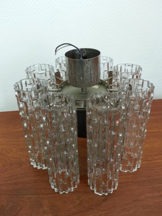 Image 1 of vintage Doria ceiling lamp with glass tubes