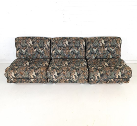Vintage Modulaire Bank 3 Delig Mid Century Modern Design – Modulaire banken, Textile (photo 5 of 12)