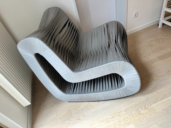 Seat Belt Rocking Chair / Schaukelsessel „Seat Belt“, Phillips Collection, Fauteuils, Textiel, Grijs, Modern (foto 2 van 8)