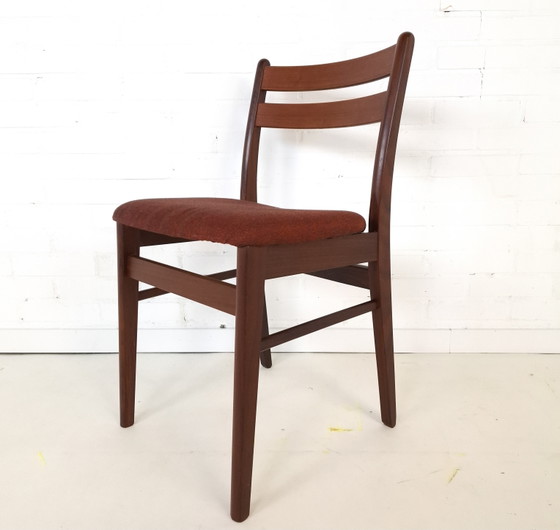 Image 1 of 6x vintage eetkamerstoel Deens design jaren 70