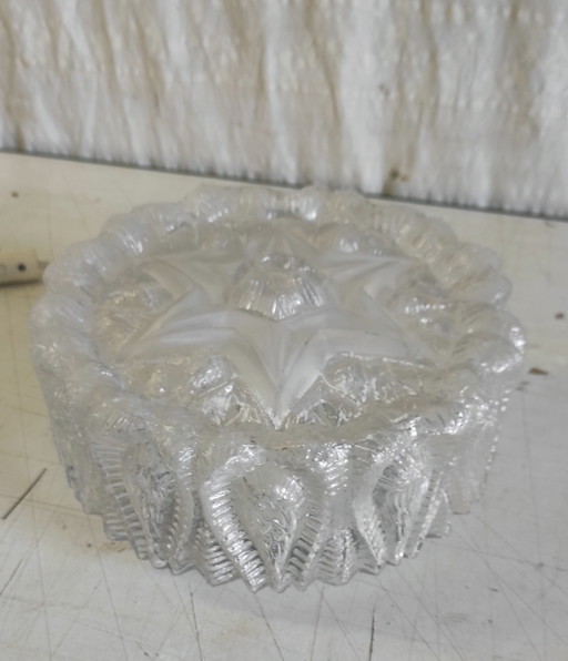 Ceiling or wall light in molded glass - 1960s/70s