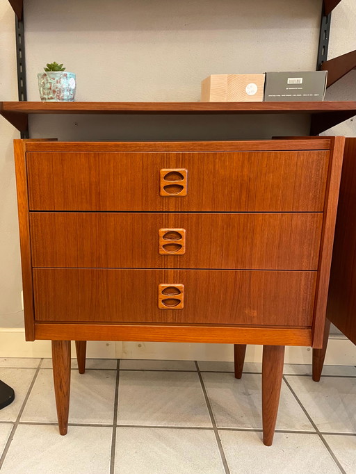 Vintage Danish Chest of Drawers, 3 Drawers, 1960's, 2 Pieces In Stock