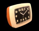 Vintage JAZ Discreto “CLAUSIC” alarm clock – French design, orange, 1970s
