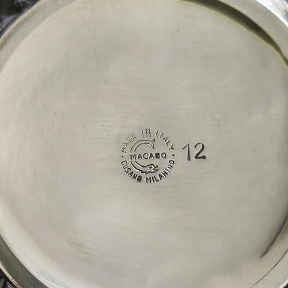 Image 1 of Shaker à cocktail Aldo Tura pour Macabo en acier inoxydable, rare modèle des années 1950.