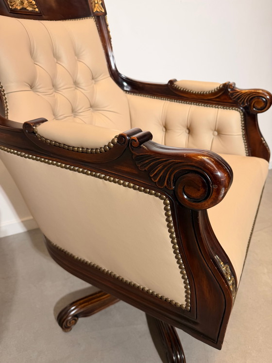 Antique Empire Style Swivel Desk Chair – Office chairs (photo 6 of 7)