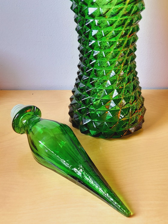 Image 1 of Green Empoli Italian carafe, 1970