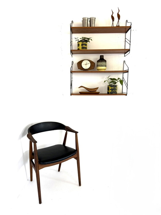 Image 1 of Set van 2 vintage beukenhouten wandrekken, WHB Germany ‘60