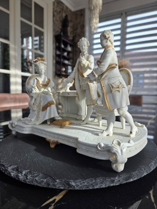 Group of elegant figures in Biscuit porcelain - 20th century (ref 3775)