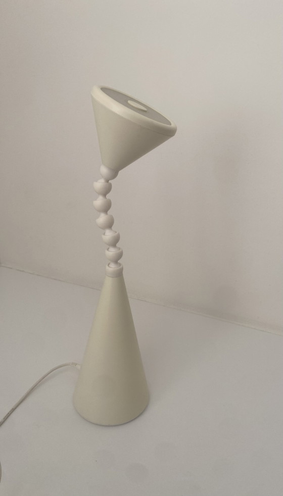 Image 1 of Lampada da parete/lampada a globo vintage Herda – Bianca/Bianco sporco – Anni '70, era spaziale