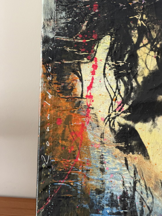 Image 1 of Ronald Chapeau – “The Joker” (2011) | Original Mixed Media on Canvas | 60 × 50 cm