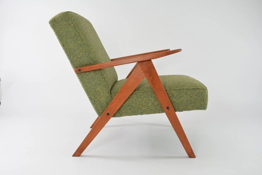 KOMPAS fauteuil in gemêleerd groen
