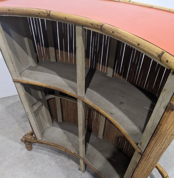 Image 1 of Vintage bamboo bar and two stools