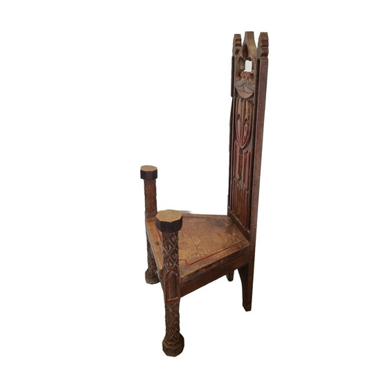 Image 1 of Chaise de style gothique Début du 20e siècle