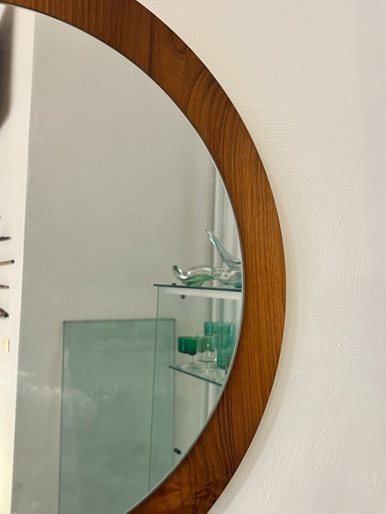 Image 1 of Specchio danese vintage in teak, rotondo, anni '70