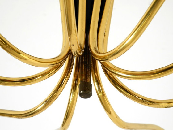 Beautiful Large 9-Arm Mid-Century Modern Brass Sputnik Ceiling Lamp – Chandeliers (photo 12 of 19)