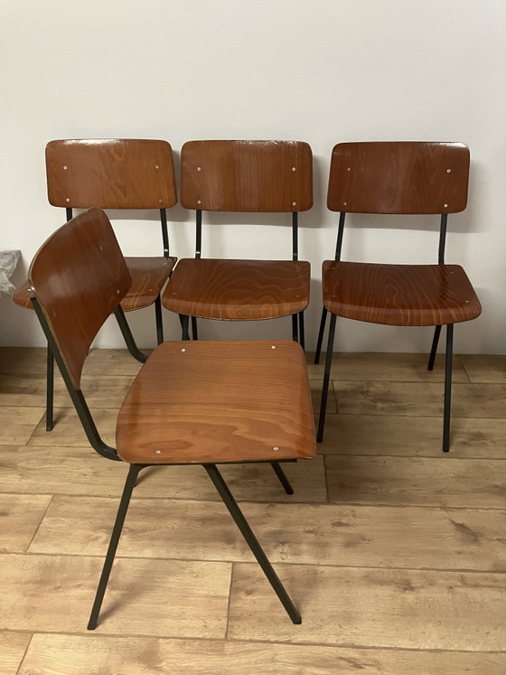 Image 1 of 4 sedie scolastiche vintage Marko in ottime condizioni.