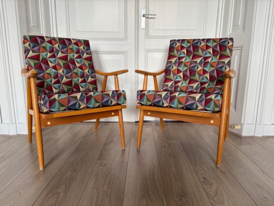 Image 1 of 2 Vintage Fauteuil Ton jaren 50-60's