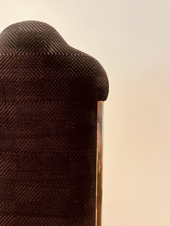 Image 1 of 4 bruine velvet stoelen