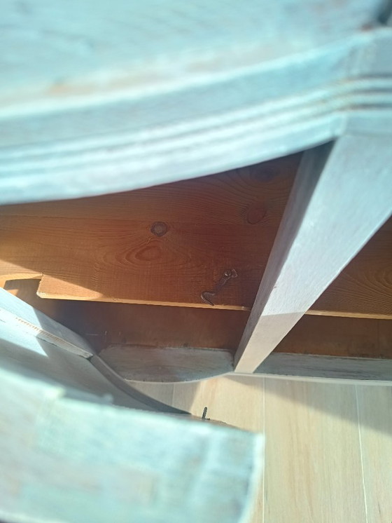 Image 1 of Antique sideboard with leaded glass and mirror