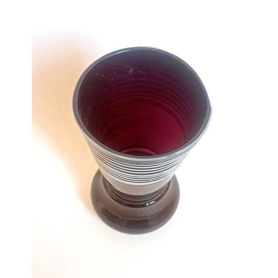 Image 1 of Vintage garnet glass vase, 1960