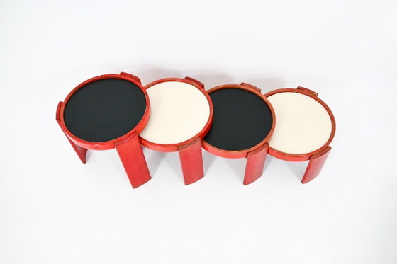 Image 1 of Mesas nido modelo 780 de Gianfranco Frattini para Cassina, década de 1960, juego de 4